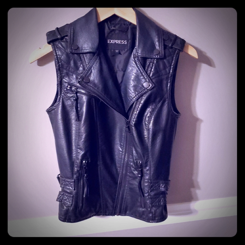 Vegan leather vest